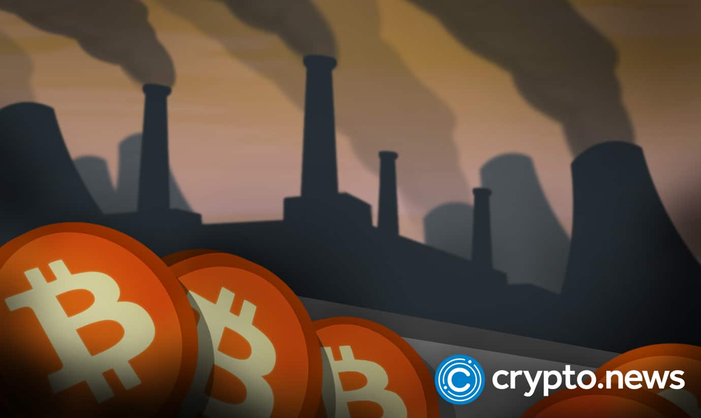  bitcoin less shows footprint mining carbon initially 