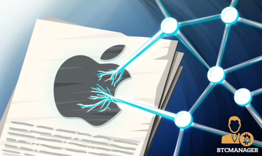 New Apple Patent Indicates that it might be Interested in Blockchain Tech