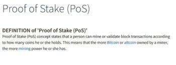 Proof of Stake Investopedia 