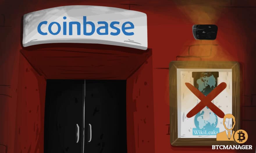 Bitcoin Platform Coinbase Bans WikiLeaks’ Account