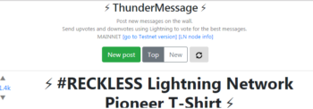 Reddit Clone "ThunderMessage" Uses Bitcoin and Lightning Network for Upvoting and Downvoting - 1