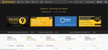 Binance Landing Page