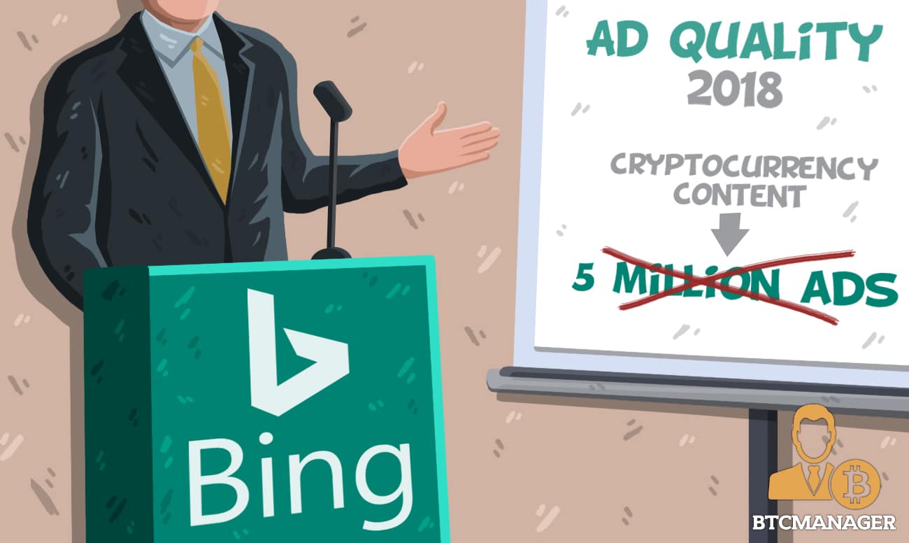 Bing Bans 5 Million Cryptocurrency Adverts in 2018