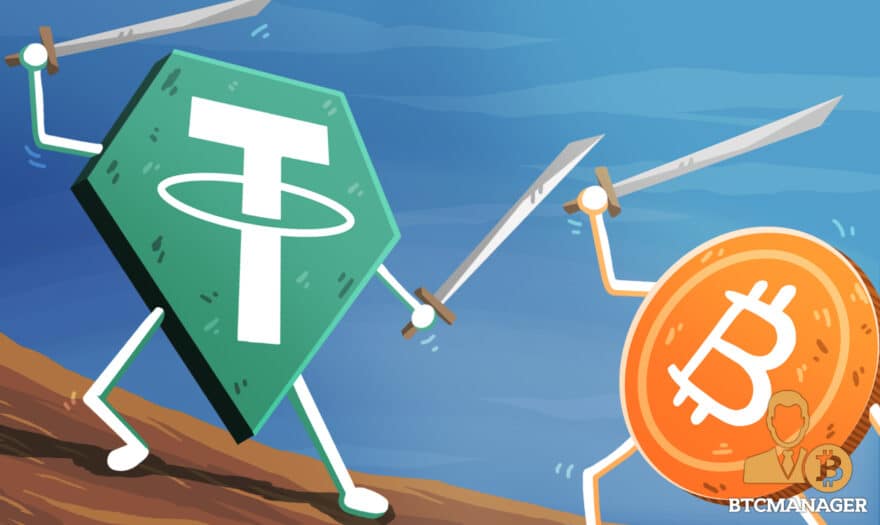 Stablecoin Tether (USDT) Surpasses Bitcoin as most Traded Digital Currency