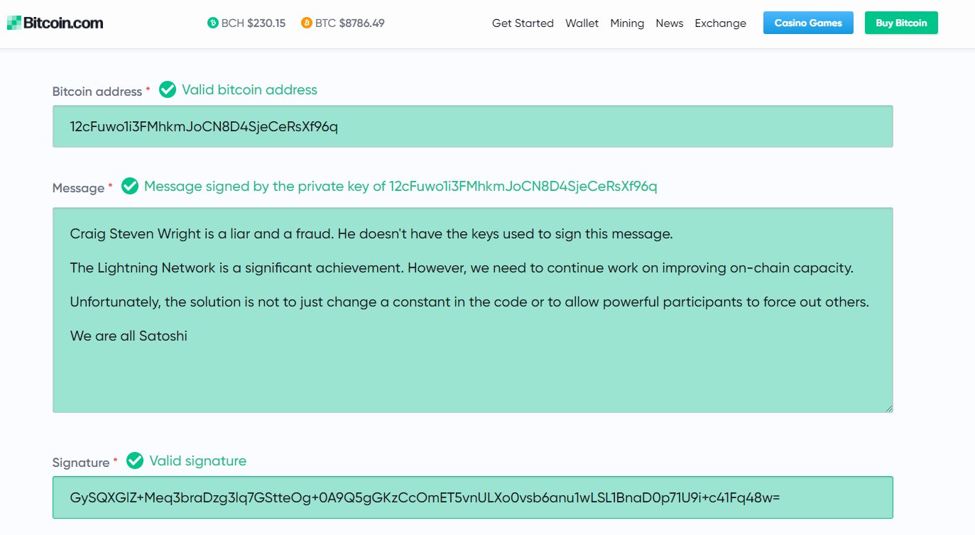 Old Bitcoin Addresses Call Craig Wright a "Fraud,” but BSV Claims the Contrary - 1