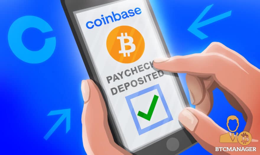 Coinbase Unveils Paycheck Deposit Service for U.S. Customers