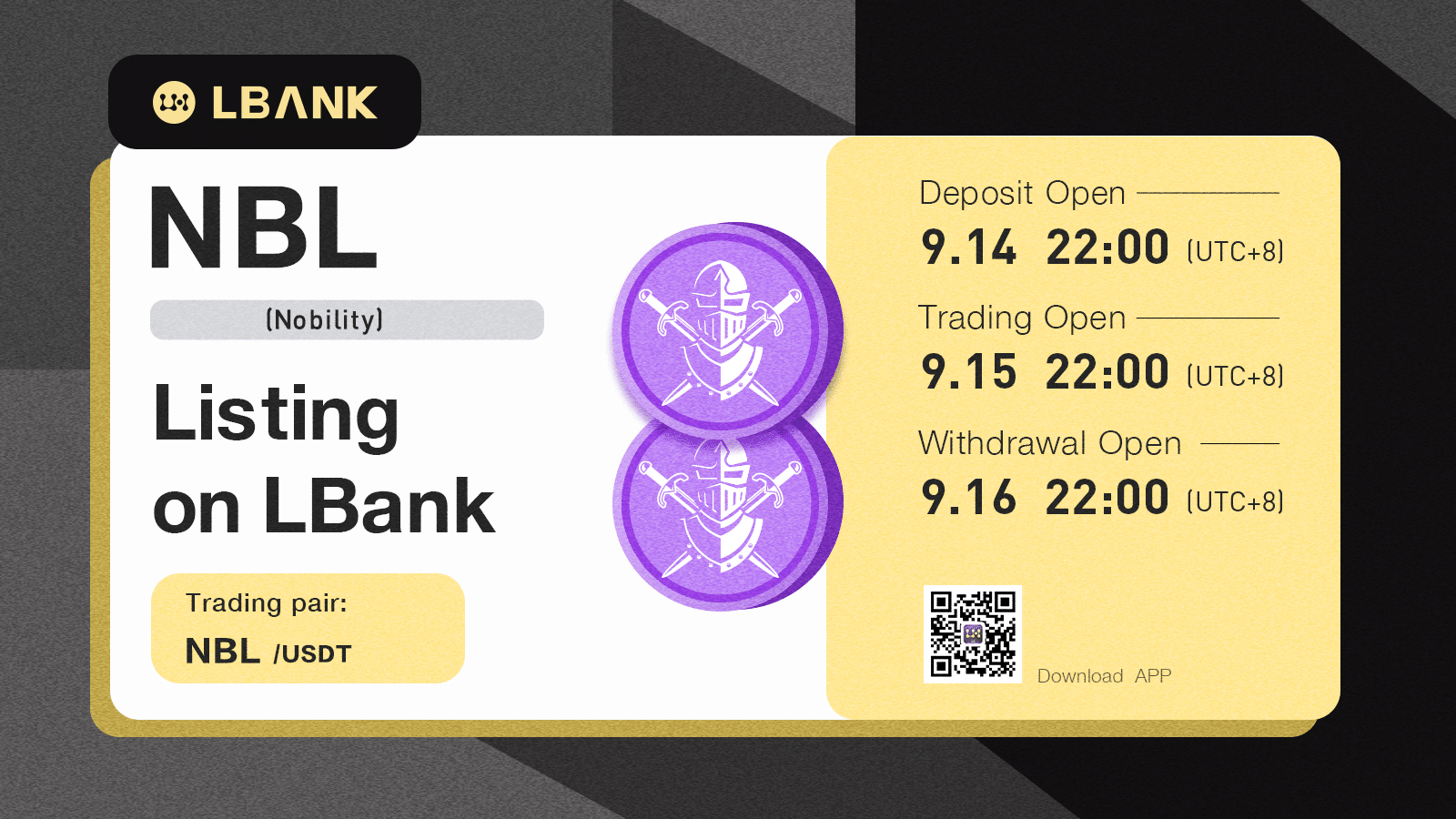 LBank Exchange Will List NBL (Nobility) on September 15, 2021 - 1