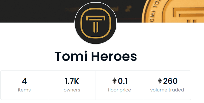 Grab a Spot in Tomi's Presale by Bagging an NFT! 260+ ETH Raised so Far with Proceeds to Purchase TOMI then Burned - 1