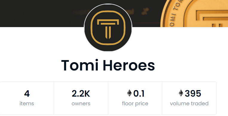 Tomi Heroes NFT Sales Volume Just Exploded Past $1.35m, with Massive ROI Potential For TOMI Sale - 1
