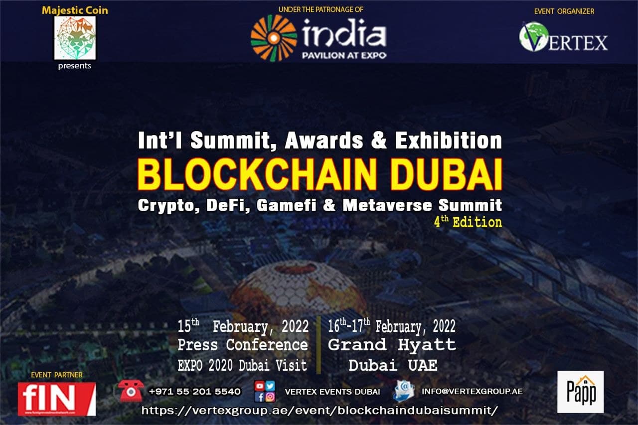 Vertex Events to Organize 3 Days Blockchain Summit in February 2022 - 1