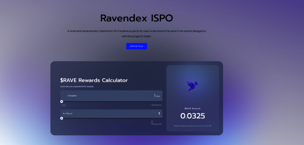 Cardano Startup Ravendex Launches Its ISPO ahead of its Staking Protocol Release - 1