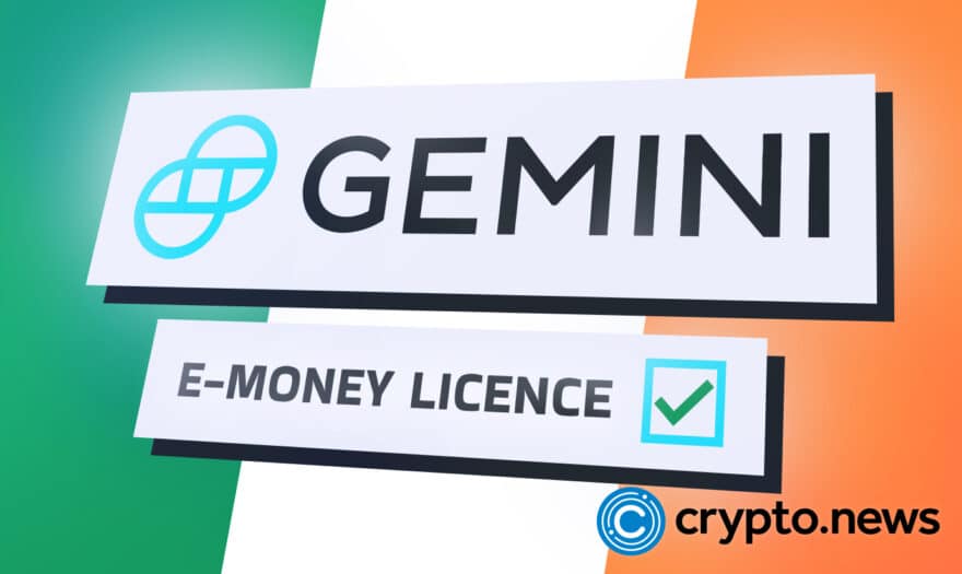 Crypto Exchange Gemini Bags Irish E-money License