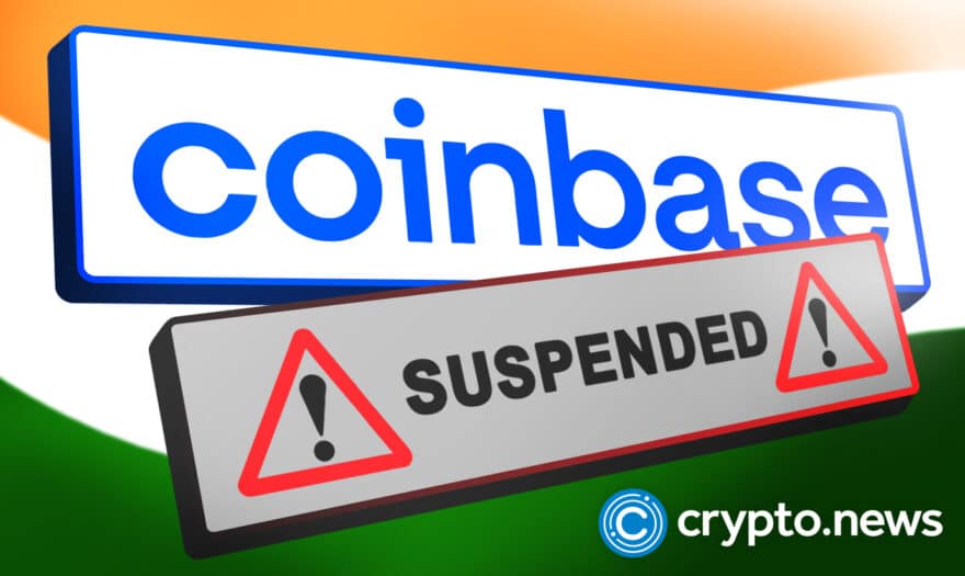 Coinbase Pauses Cryptocurrency Payment Services in India Just Days after Launching in the Country