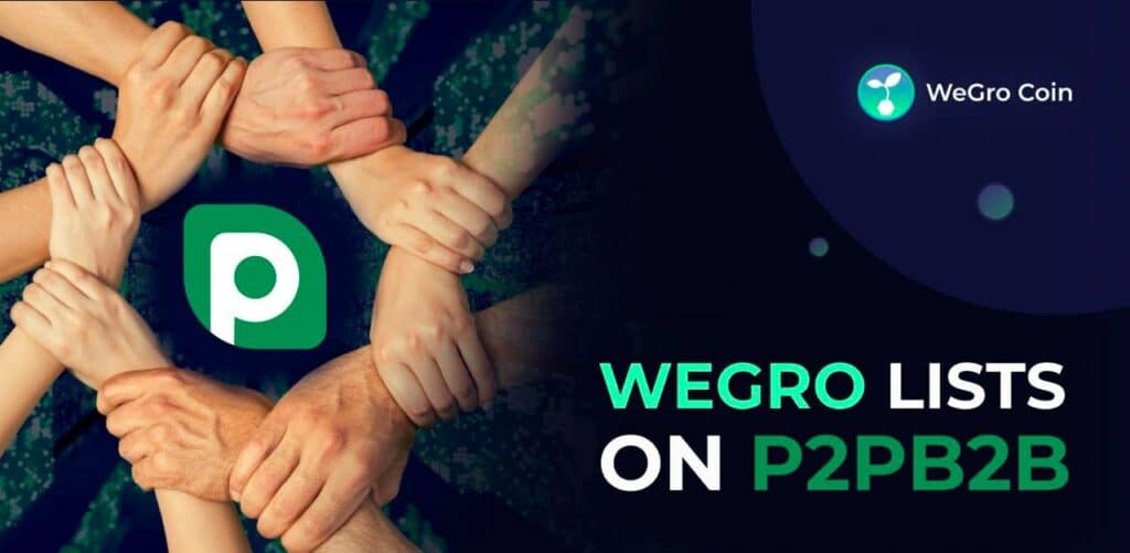 WeGro Lists on P2PB2B - 1