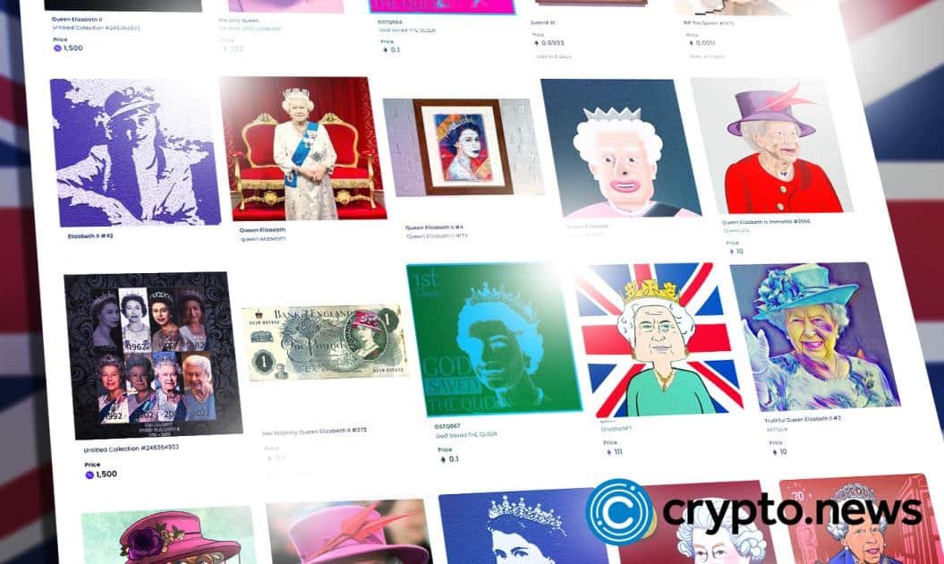 Price of Queen Elizabeth NFT Shot up as Artworks Floods the Marketplace