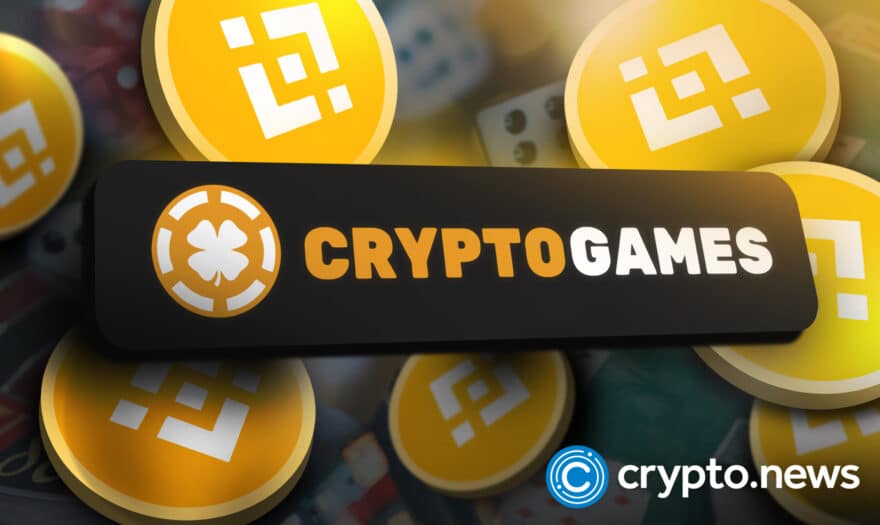 Binance coin deposits enabled at CryptoGames