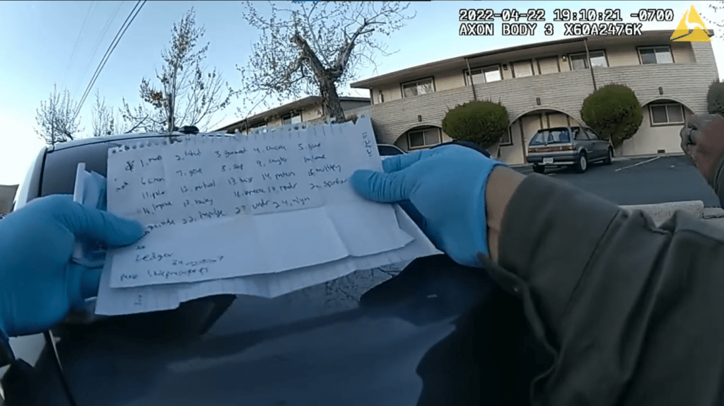 Bitcoin wallet leaked? Nevada officer’s bodycam broadcasts suspect’s crypto wallet seed phrase - 1