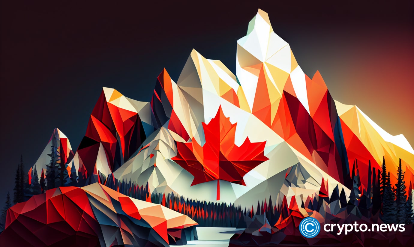 crypto news Canada bright light low poly style