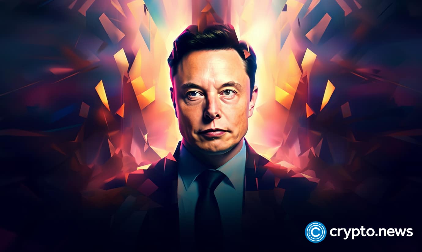 crypto news elon musk front view portrait blurry background day light low poly styl v5.1