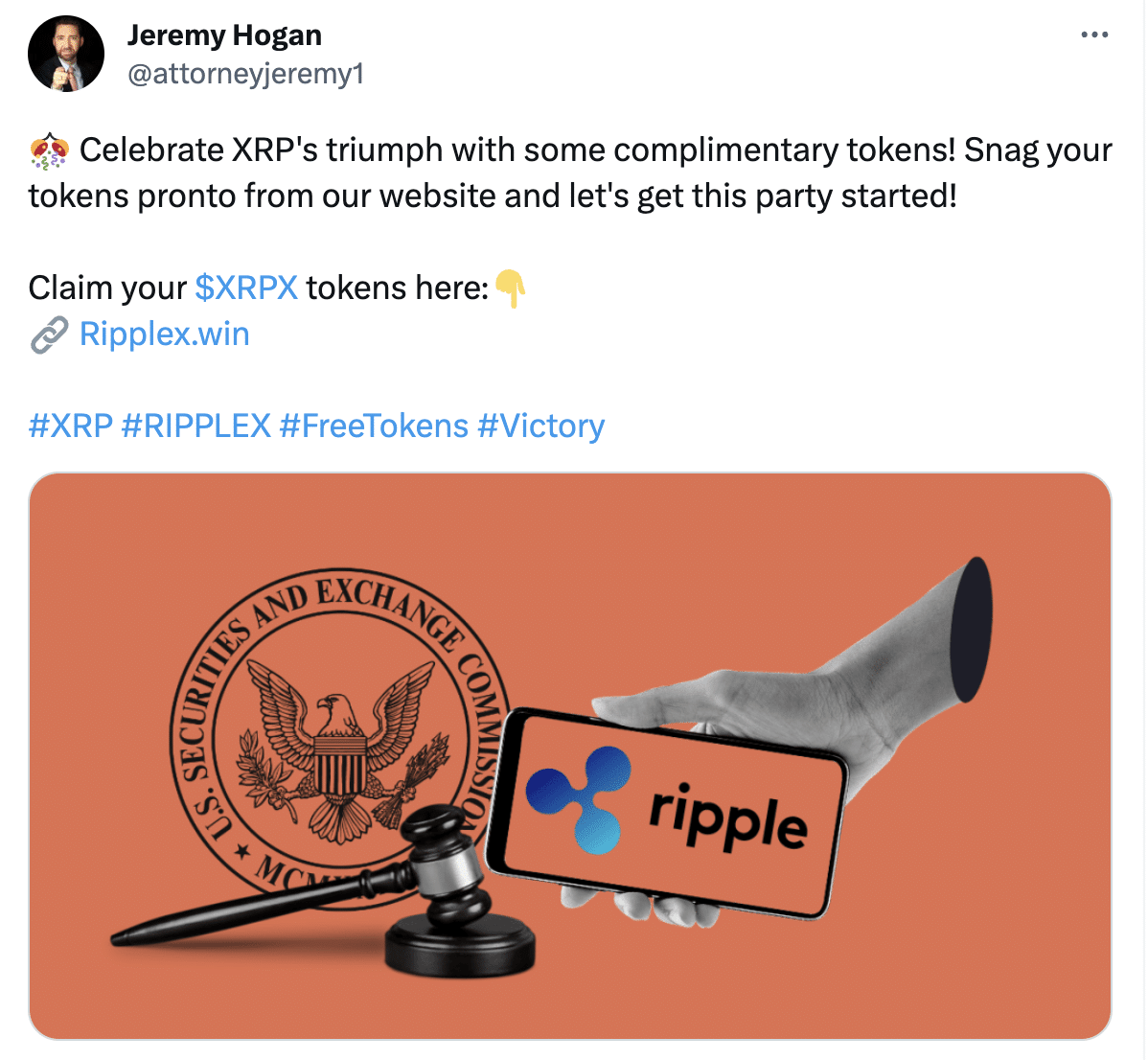 Pro-XRP attorney's Twitter hacked to promote fake giveaways  - 1