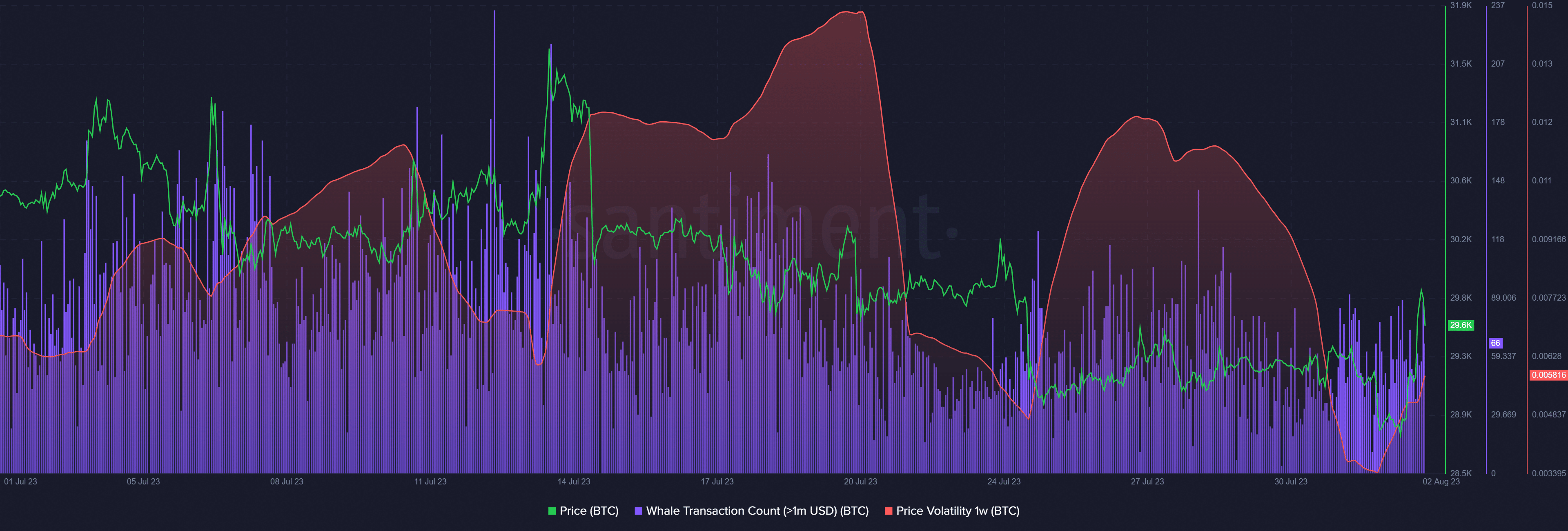 Bitcoin briefly touches $30k amid whale transactions - 1