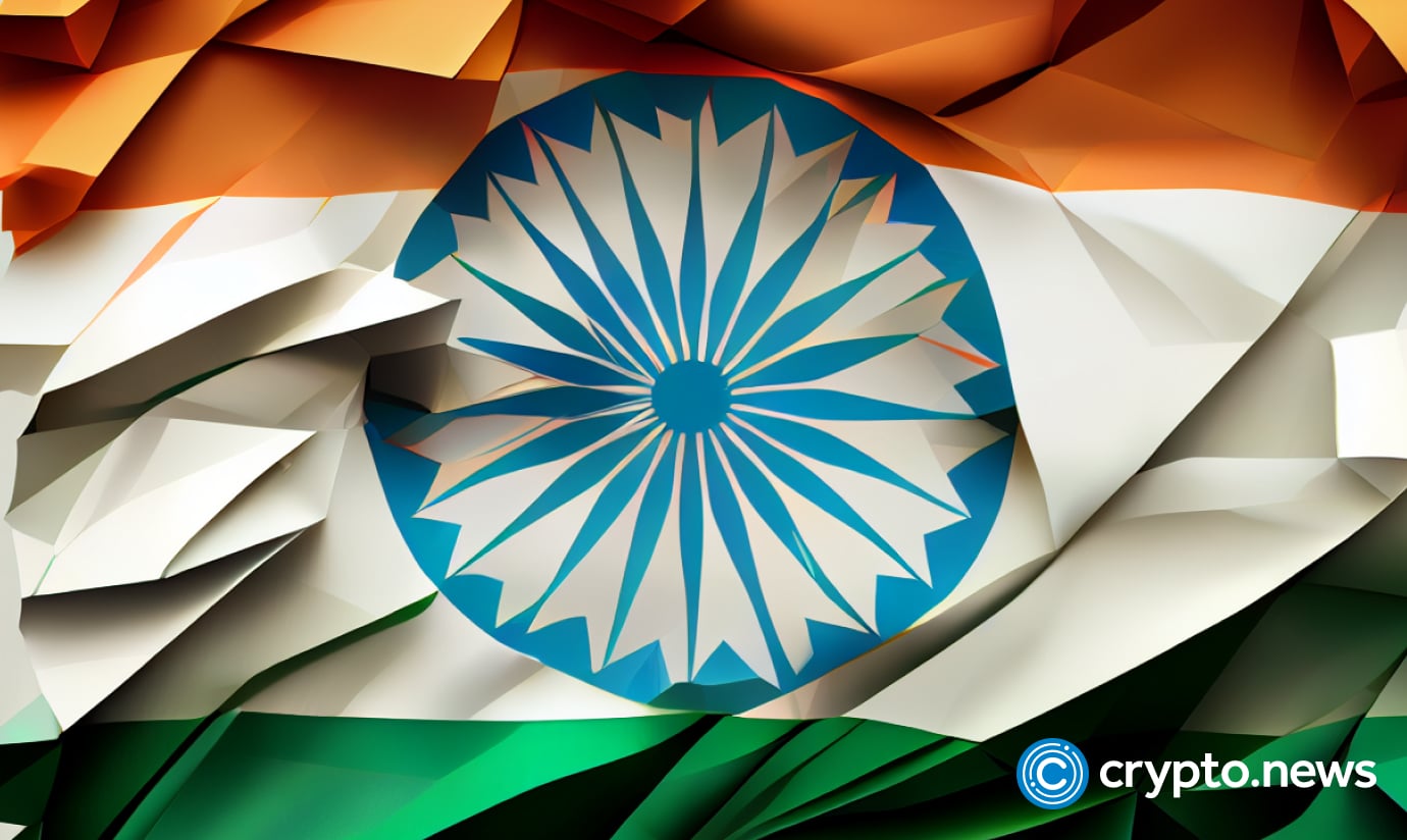 crypto news indian flag low poly style