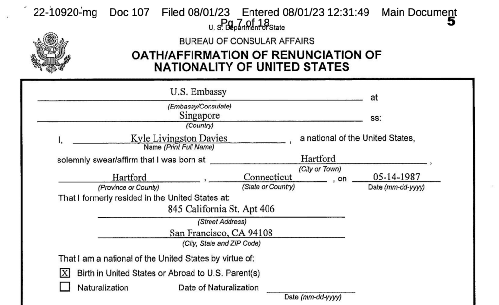 3AC co-founder asserts Singapore citizenship to evade US Court jurisdiction - 1