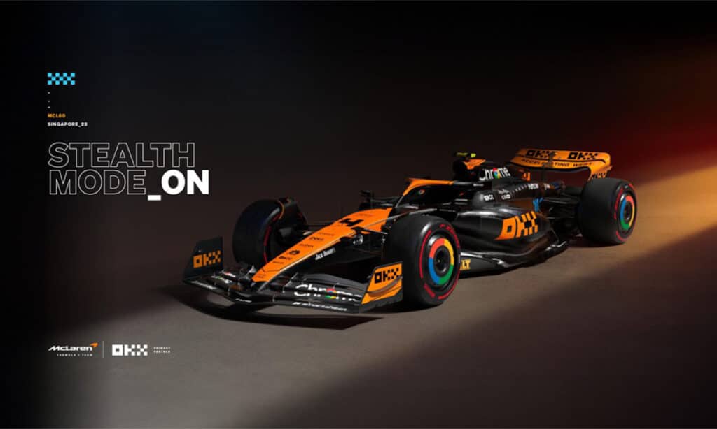 OKX switch McLaren MCL60 race car to stealth mode for Singapore Grand Prix - 1
