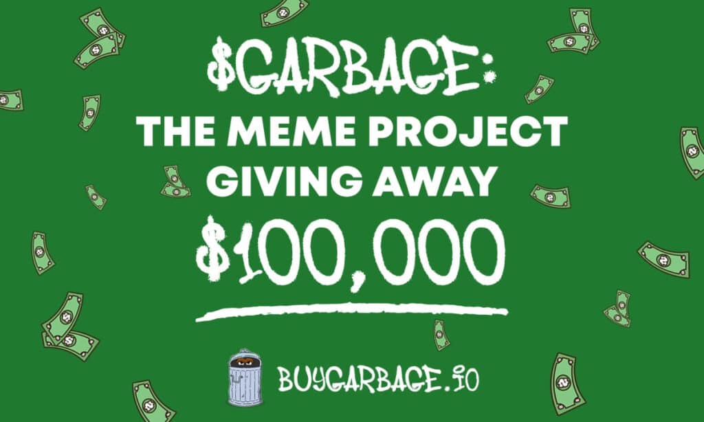 Memecoin project Garbage aims to launch a $100,000 giveaway - 1