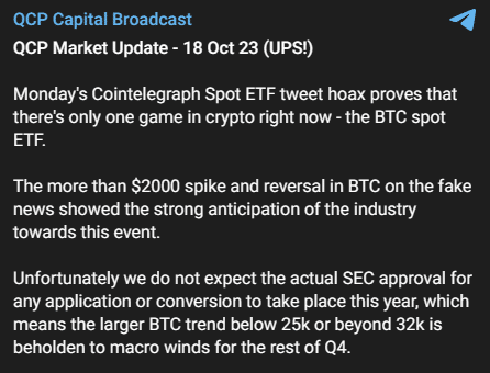 QCP Capital does not anticipate any Bitcoin ETF approval in Q4 2023 - 1
