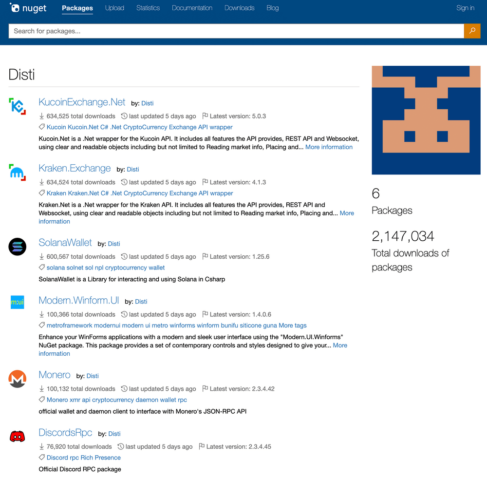 NuGet manager flooded with malicious Kraken, Solana packages - 1