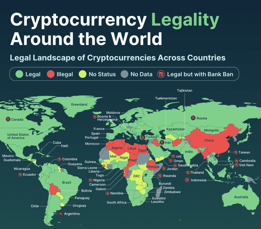 CoinGecko reveals that more more than half of countries globally have legalized cryptoassets - 1