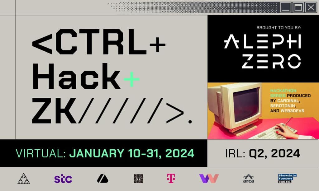 Major partners to join upcoming Aleph Zero CTRL+Hack+ZK hackathon - 1