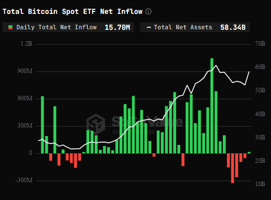 Bitcoin ETFs break outflow streak with $15.7m net inflow - 1