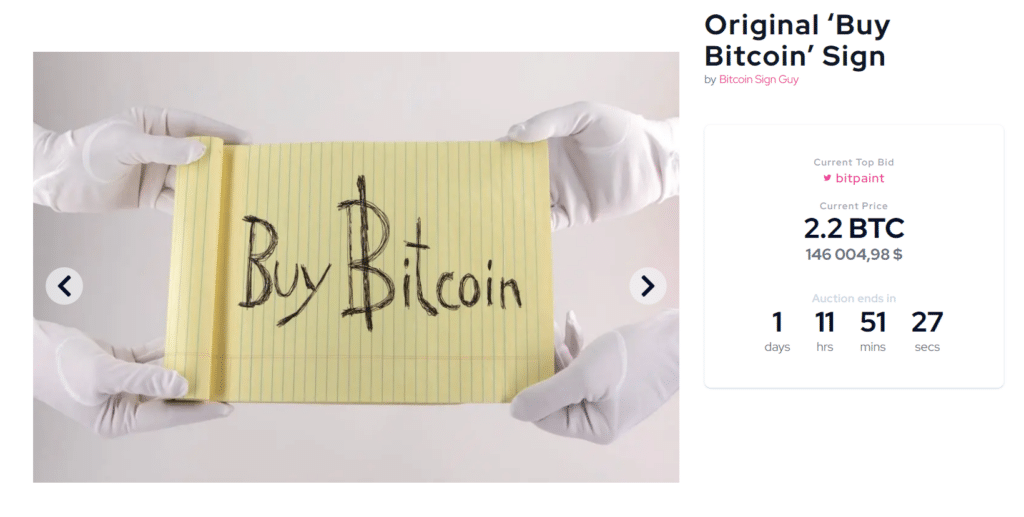 Dem Janet Yellen seng "Buy Bitcoin" Notiz erreecht $ 140k an der Online Auktioun - 1