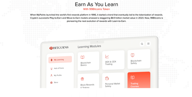 New learn-to-earn 99Bitcoins token launches on exchanges - 1