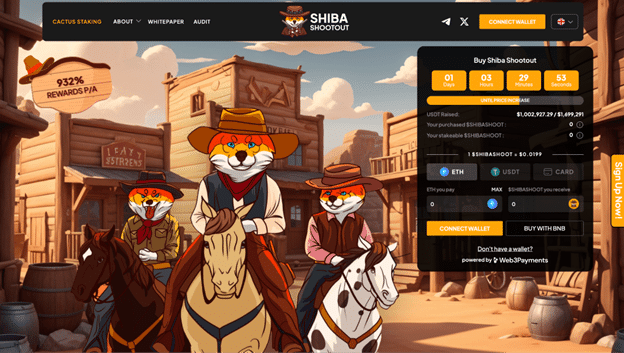 Shiba Shootout presale soars past $1m, poised to be the next huge memecoin - 1