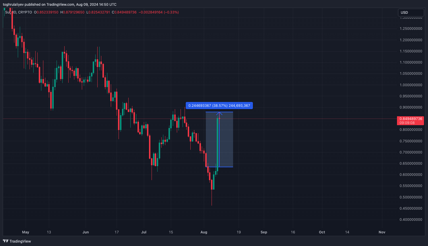  Сloser look at SUI’s price action - 1