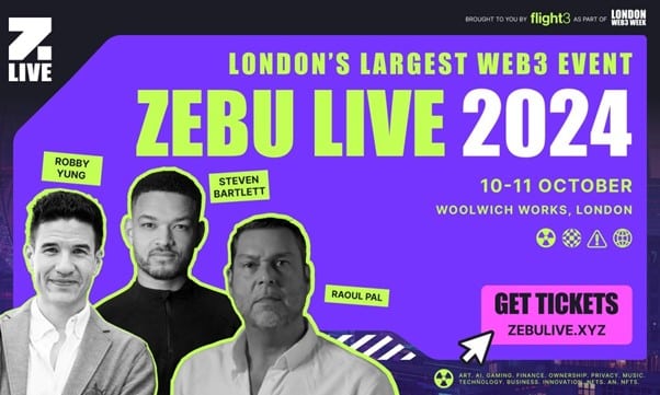 Steven Bartlett, Raoul Pal, and Dr Lisa Cameron MP assemble at Zebu Live, London’s biggest web3 event - 1