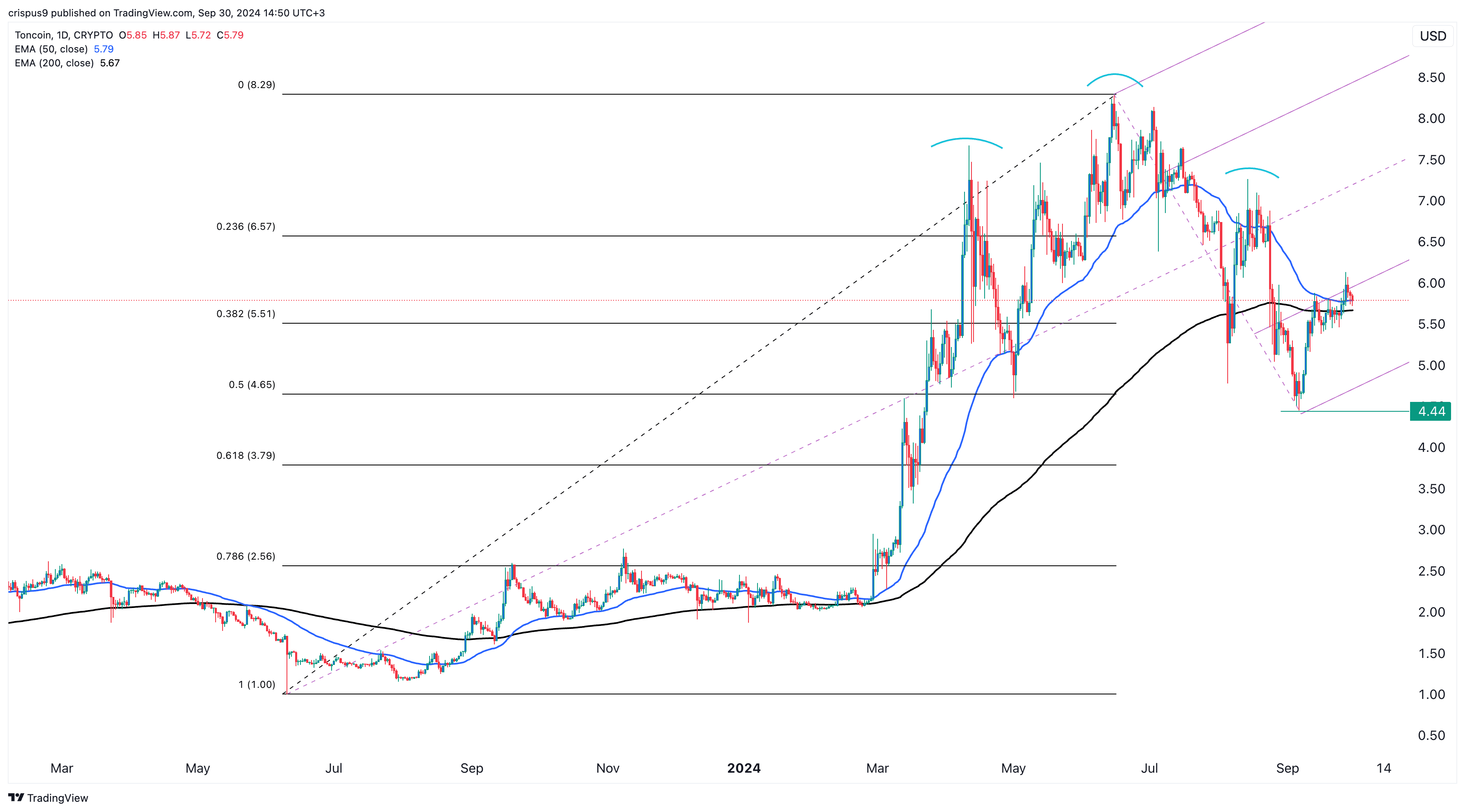 Toncoin nears a dreaded pattern despite strong on-chain metrics