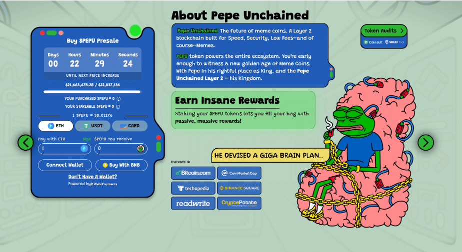 Crypto whales pour into Pepe Unchained ICO, $21.5M raised, $500k in last 24 hrs - 2