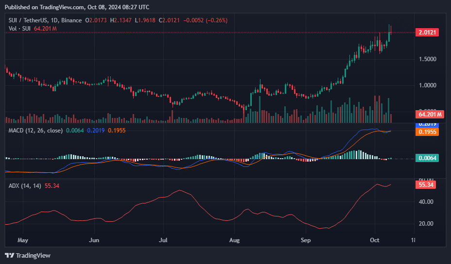 SUI leads top gainers as open interest hits all-time high - 2