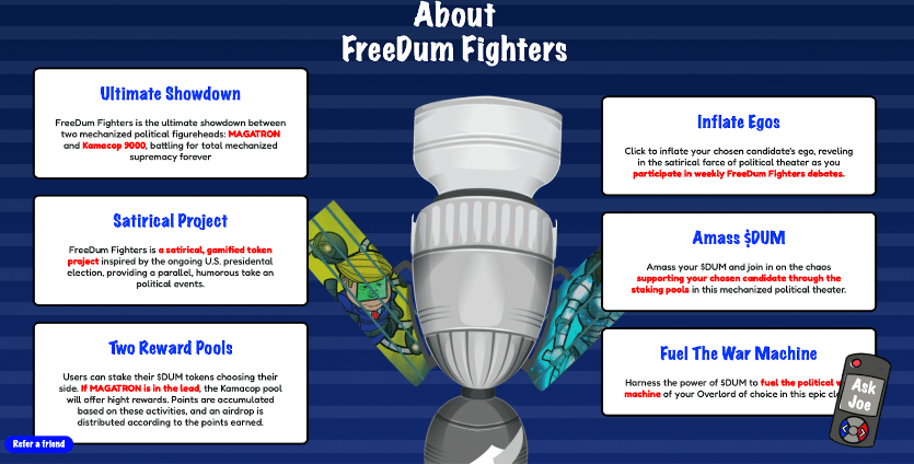 FreeDum Fighters surpasses $420k and may explode like MAGA, TREMP after the US election - 2