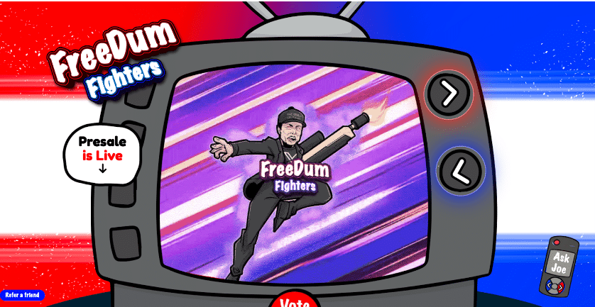 MAGA-themed coin FreeDum Fighters raises over $500k in presale for PolitiFi 2.0 plans - 4