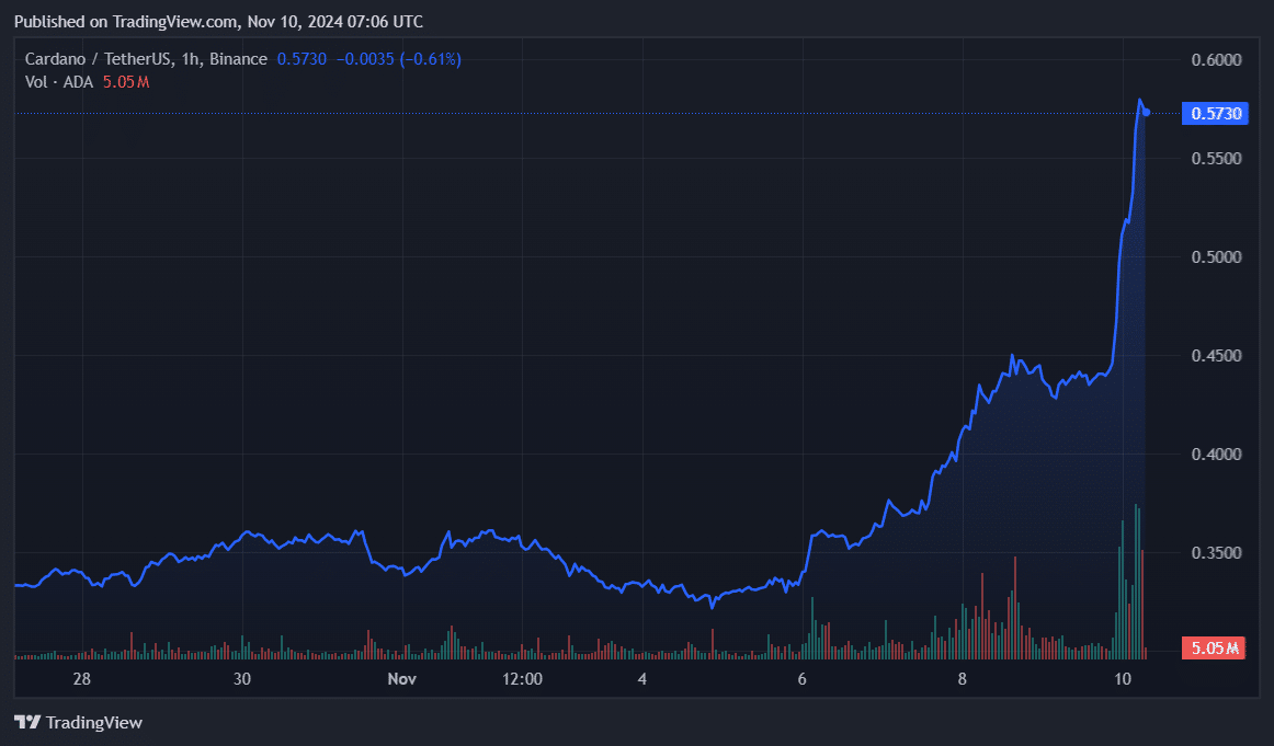 Cardano emerges as a top gainer, BTC nears $80,000