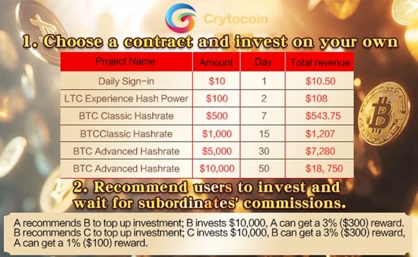 CrytocoinMiner offers users the potential for $100 profit per day - 1