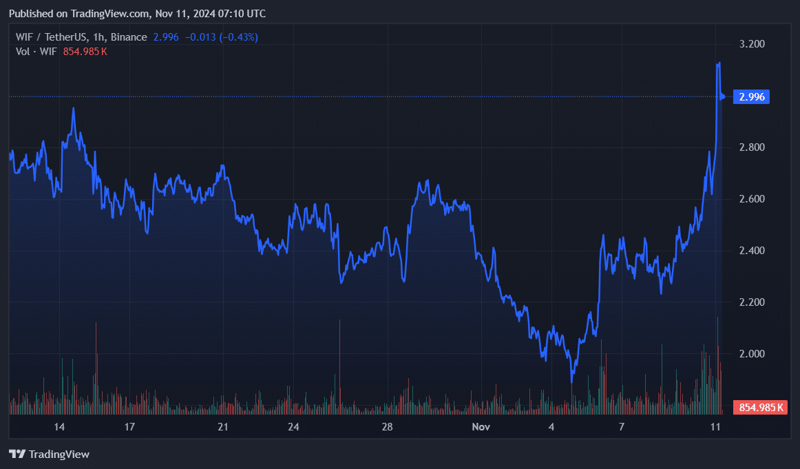 SHIB, WIF, GOAT capitalize on DOGE rally to 3-year highs - 3