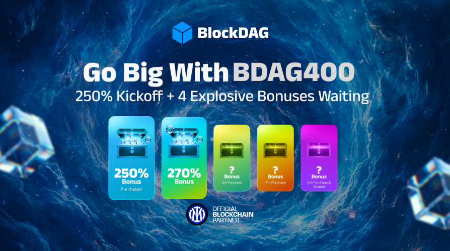 BlockDAG's BDAG400 launch with 250% bonus drives excitement as DOGE whales buy big & ETH eyes ATH - 1