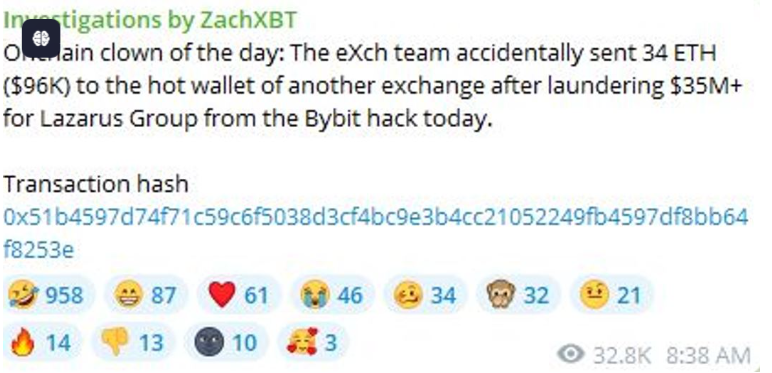 Crypto exchange eXch denies Bybit laundering accusations - 1