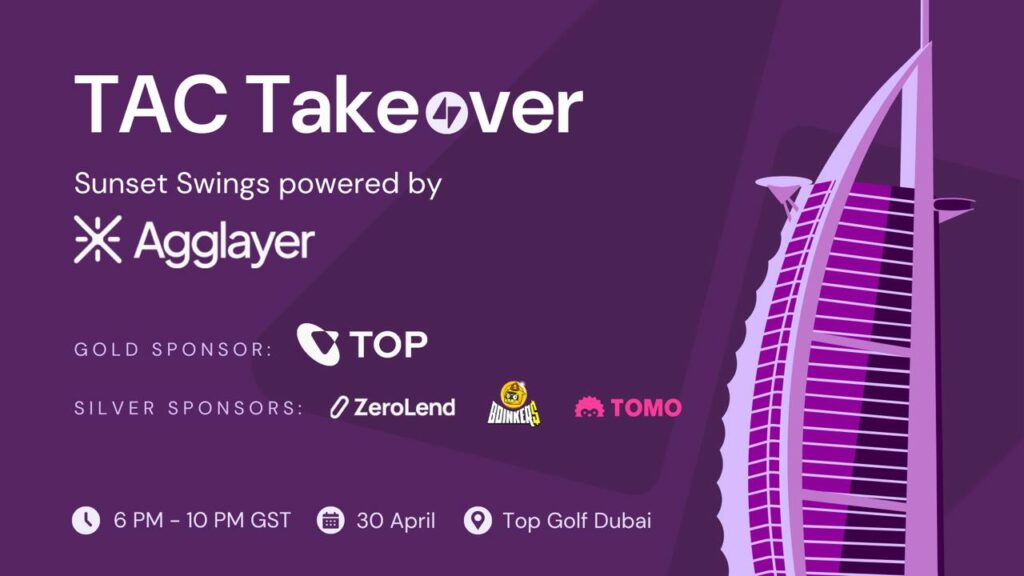 TAC announces TAC takeover: sunset swings networking Event with Agglayer in Dubai - 1